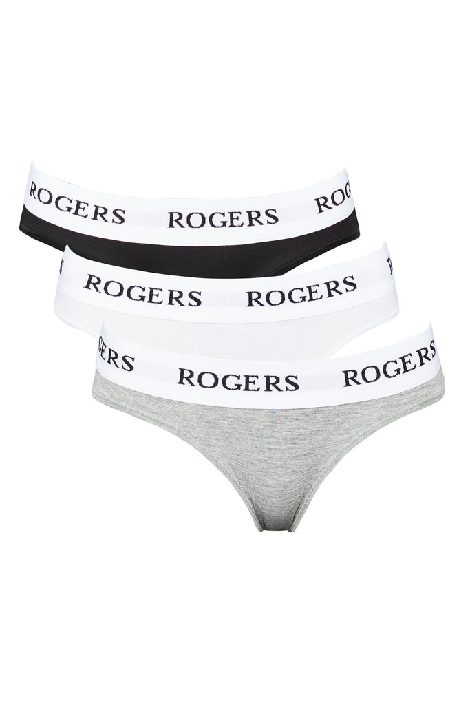 Rogers Underwear Three-Pack Cotton Briefs White Band